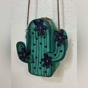 🌵Women Cactus Shape PU Leather Mini Cross Body Cute Purses Shoulder Chain Bag